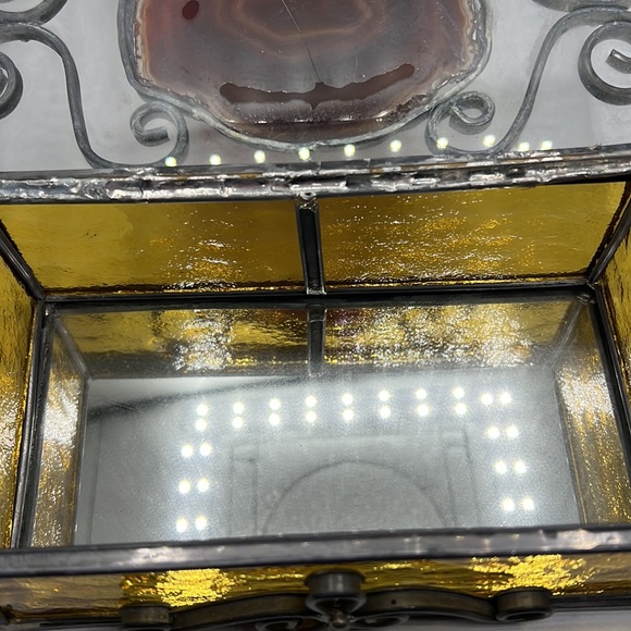 VTG Stained Glass Trinket Box - Picture 7 of 7